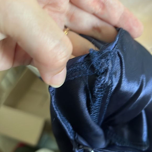 Blue Cowl Neck Adjustable Mini Dress 💖 - Picture 13 of 13